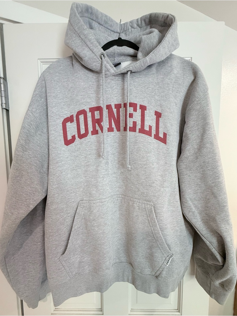 Cornell Gray Hooded Sweatshirt - Men's Pullover Hoodie